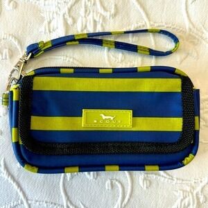 SCOUT Tote-All Green and Blue Wallet / ID Wristlet 6" X 3.5"‎